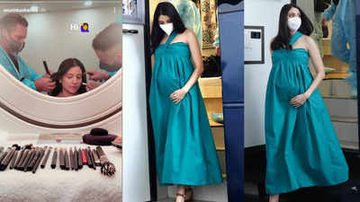 Pregnant Anushka Sharma resumes work, gets papped looking divine in a green gown