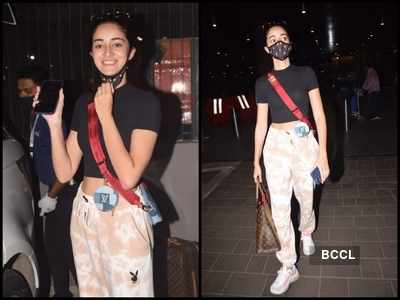 Ananya Panday keeps it cool and casual as she heads back from Dubai ...