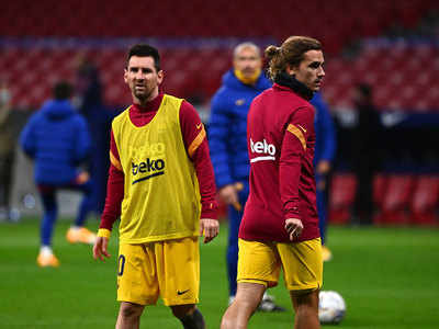 Barcelona's Antoine Griezmann denies rift with Lionel Messi