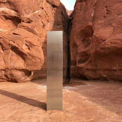 Space oddity? Mysterious shiny monolith found in otherworldly Utah desert