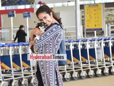 Spotted: Avika Gor and her pawfect chihuahua Shiroo are all set to board their flight