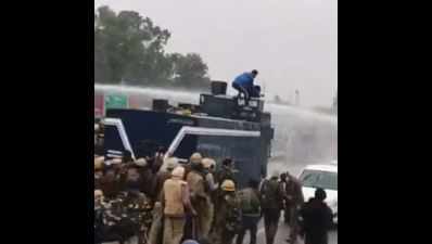 Haryana: Ambala man who climbed water cannon to turn it off during farm agitation booked under attempt to murder charge