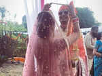 Lovely pictures from Priyanshu Painyuli and Vandana Joshi’s intimate wedding ceremony