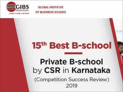 GIBS ranked as the 14th Best B School in Karnataka