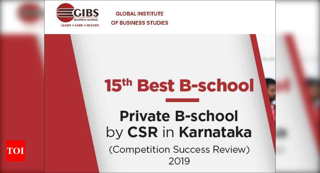 GIBS Ranked As The 14th Best B School In Karnataka - Times Of India