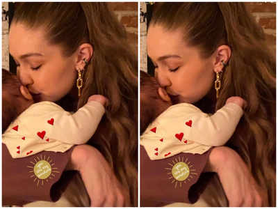Gigi Hadid planting a kiss on baby ZiGi is the cutest picture on internet  today