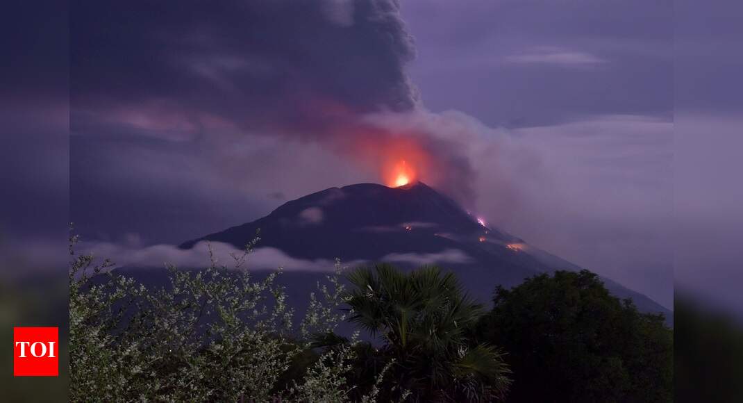 Indonesia Volcano Eruption Volcano In Eastern Indonesia Erupts Thousands Evacuated World News Times Of India