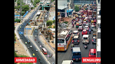 Ahmedabad road density twice that of Bengaluru