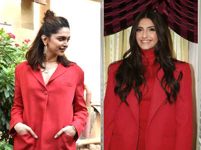 Deepika vs Sonam: Who wore the red pantsuit better?