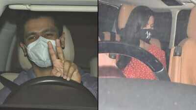 Vicky Kaushal and Katrina Kaif attend Karan Johar's party; leave fans excited!