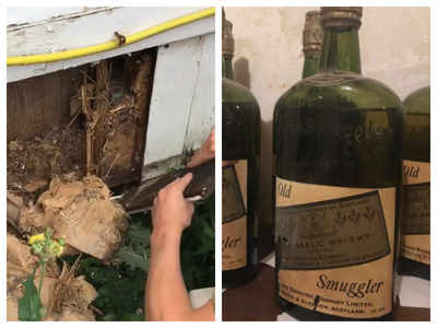US couple finds 66 bottles of whiskey hidden in their 100-year-old house