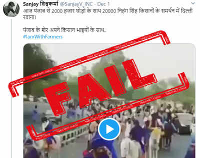 FAKE ALERT: Old video viral as Nihang Sikhs parading for farmer protests