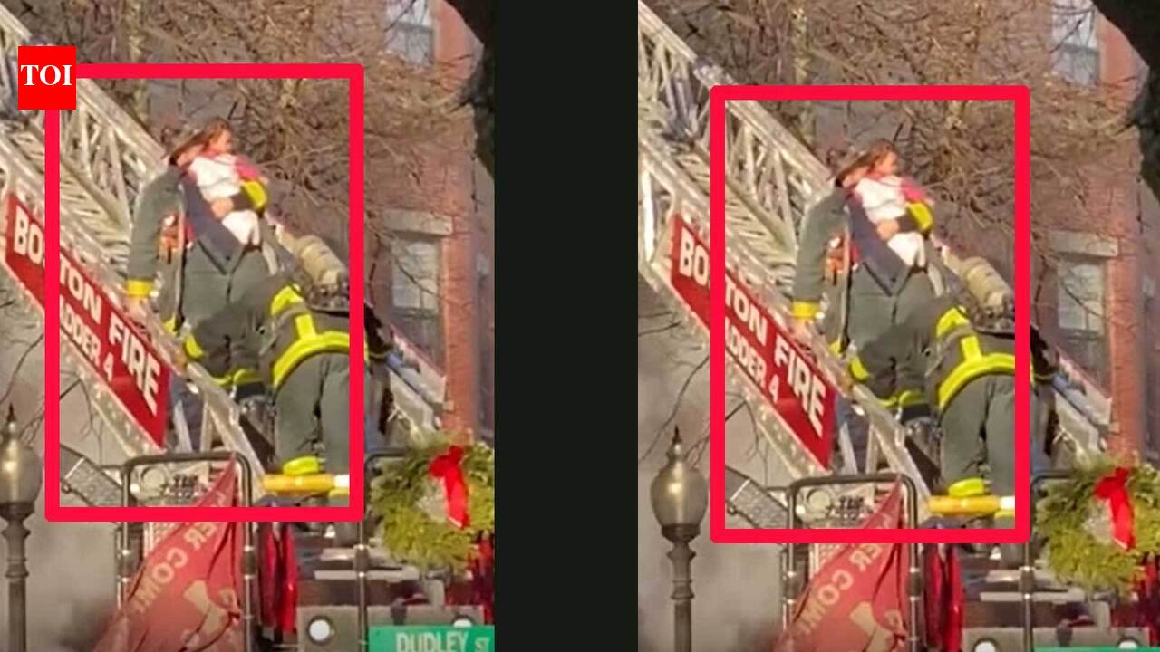 Dramatic: Boston firefighters rescue child from burning home