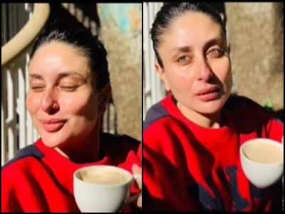 Mom-to-be Kareena Kapoor Khan radiates pregnancy glow as she enjoys her morning cup of coffee - watch