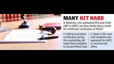 With no certs, CBIT & MGIT students may lose job offers