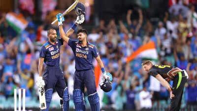 2nd T20I: Dhawan, Pandya help India register series win over Australia