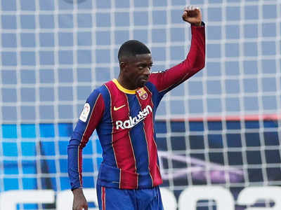 Barcelona S Dembele Injures Hamstring Again Football News Times Of India