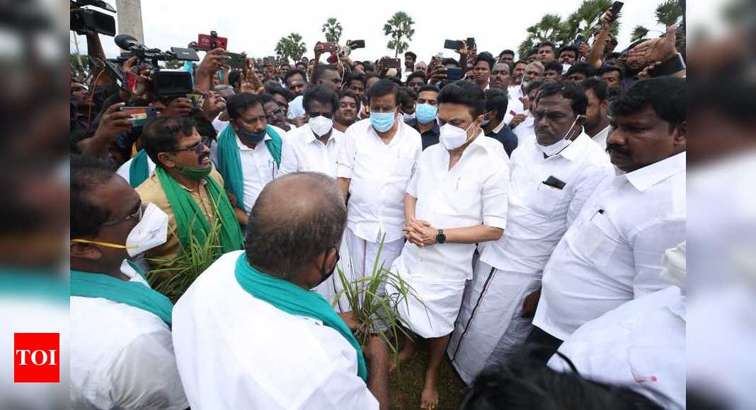 Tamil Nadu: DMK Leader MK Stalin Visits Rain-affected Areas In ...