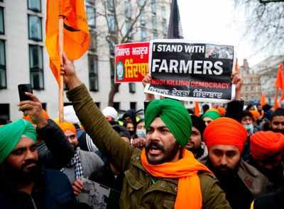 'Khalistani' flags seen at London protest held in solidarity with Indian farmers