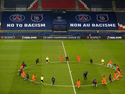 Champions League: PSG and Istanbul Basaksehir players take the knee