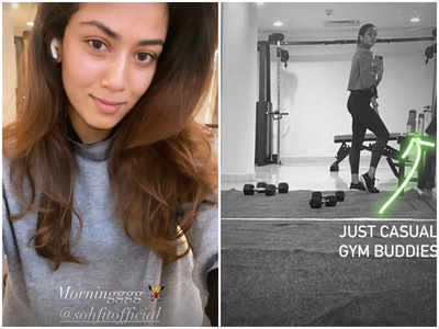 Mira Kapoor gives a glimpse of her 'casual gym buddies' as she works out in style