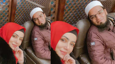 Love is in the air for Sana Khan as she drops another loved-up picture with hubby Anas Sayied from their Kashmir honeymoon