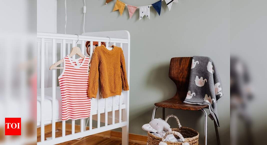 basket for keeping baby clothes