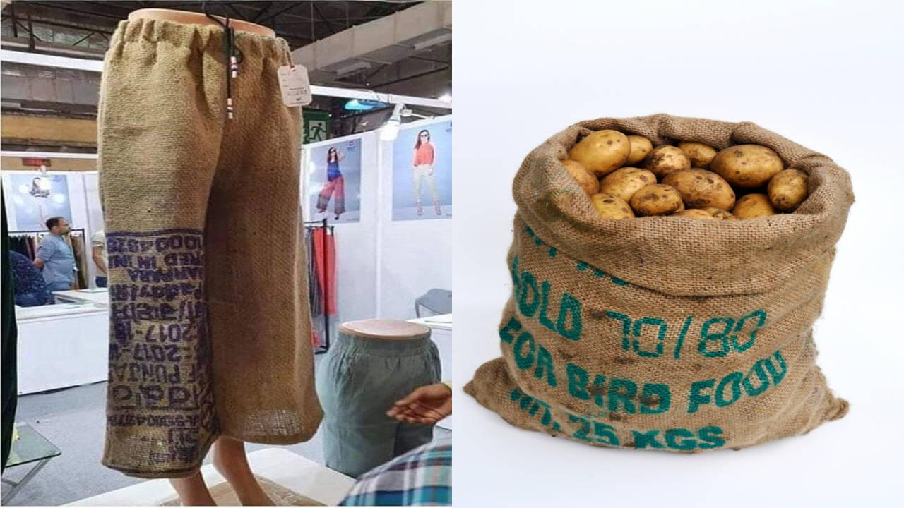 Viral video: Pants made of jute bag costs Rs 60000, netizens react to  bizarre fashion