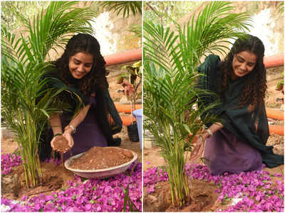 PHOTOS: Anupama Parameswaran takes up the Green India Challenge; check it out