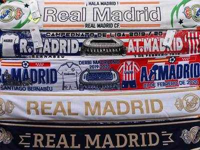 Atletico de Madrid scarf during the La Liga match between Atletico de Madrid  v FC Barcelona