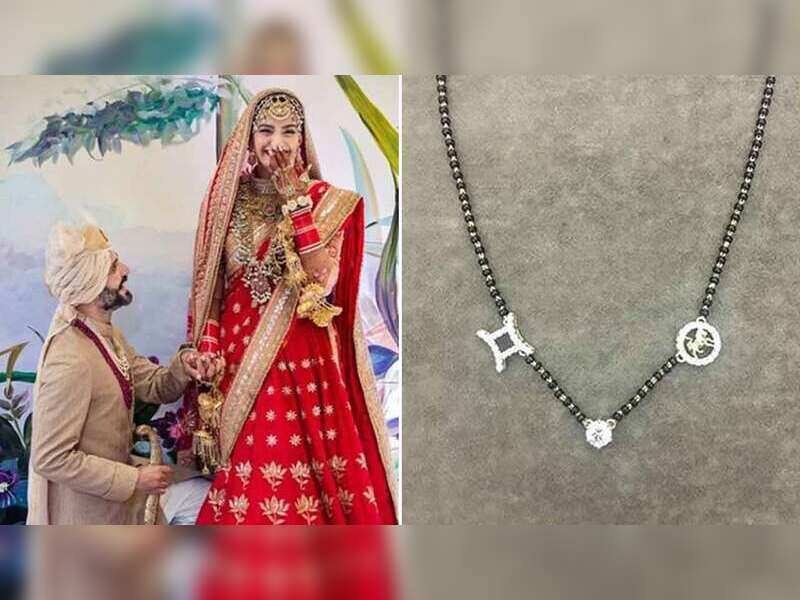 Mangalsutra With Initials Monogram Masks Lehenga With A Love Story Personalised Wedding Trousseau Is A Rage This Wedding Season Times Of India