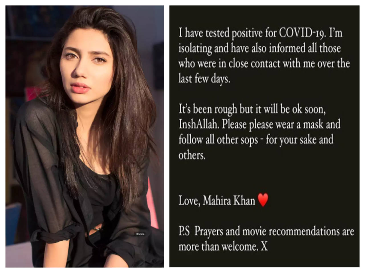 Mahira Khan tests positive for COVID-19: It's been rough but it