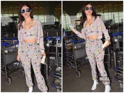 Photos: Mouni Roy opts for stylish co-ords as she gets papped at the Mumbai airport