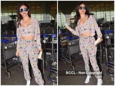 Photos: Mouni Roy opts for stylish co-ords as she gets papped at the Mumbai  airport | Hindi Movie News - Times of India