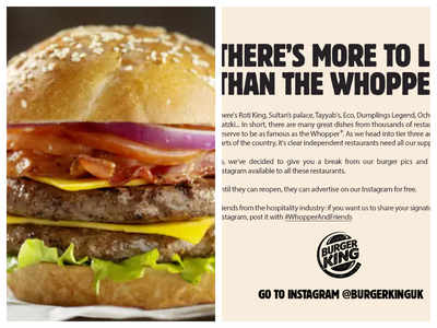 Burger King requests people to support smaller restaurants again, internet is impressed