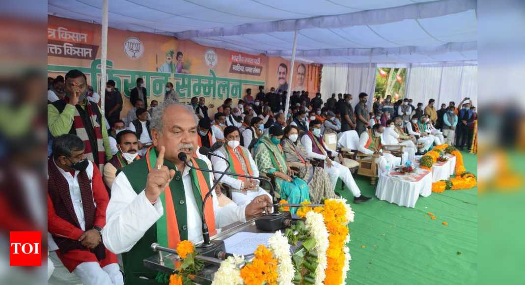 Farmers in entire country supporting farm bills, will find a solution soon, says Union minister Narendra Singh Tomar | Bhopal News - Times of India