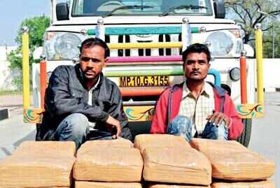 Accused duo with the contraband