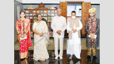 President visit doesn’t slow down Goan couple's pheras