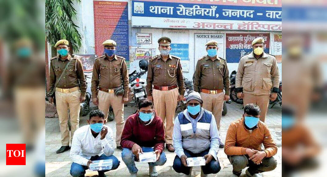 UP: Cops bust gang rigging exam in Varanasi; nab 4, seize cash | Varanasi News - Vimarsana News