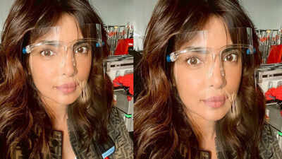Priyanka Chopra Jonas shares a picture wearing COVID-19 protective face shield, says, 'Stay positive! test negative!'