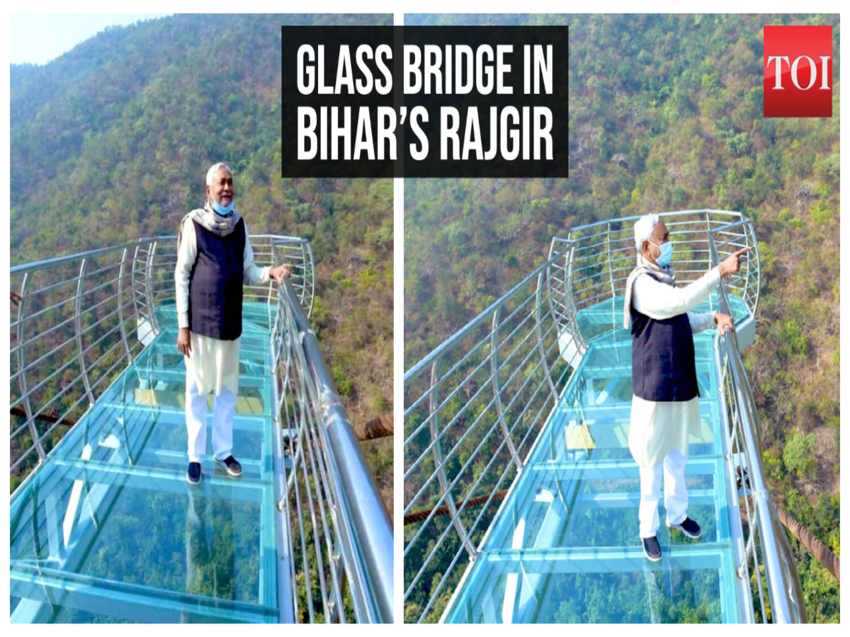 Watch: Glass bridge in Bihar's Rajgir set to open next year  News - Times  of India Videos