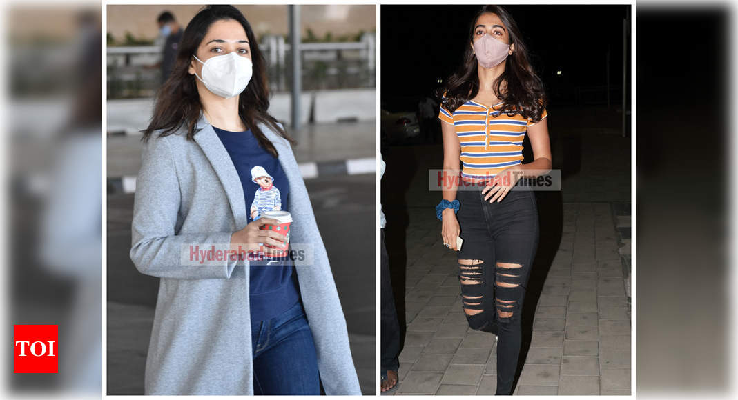 Pooja Hedge slays casual airport look with ₹1.3 lakh Louis Vuitton handbag
