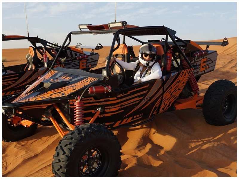 Nargis Fakhri enjoys dune buggy driving in Dubai as she vacays with beau Justin Santos - view photos