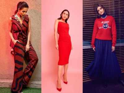 Malaika's pantsuit to Disha's bodycon dress, here's a list of red