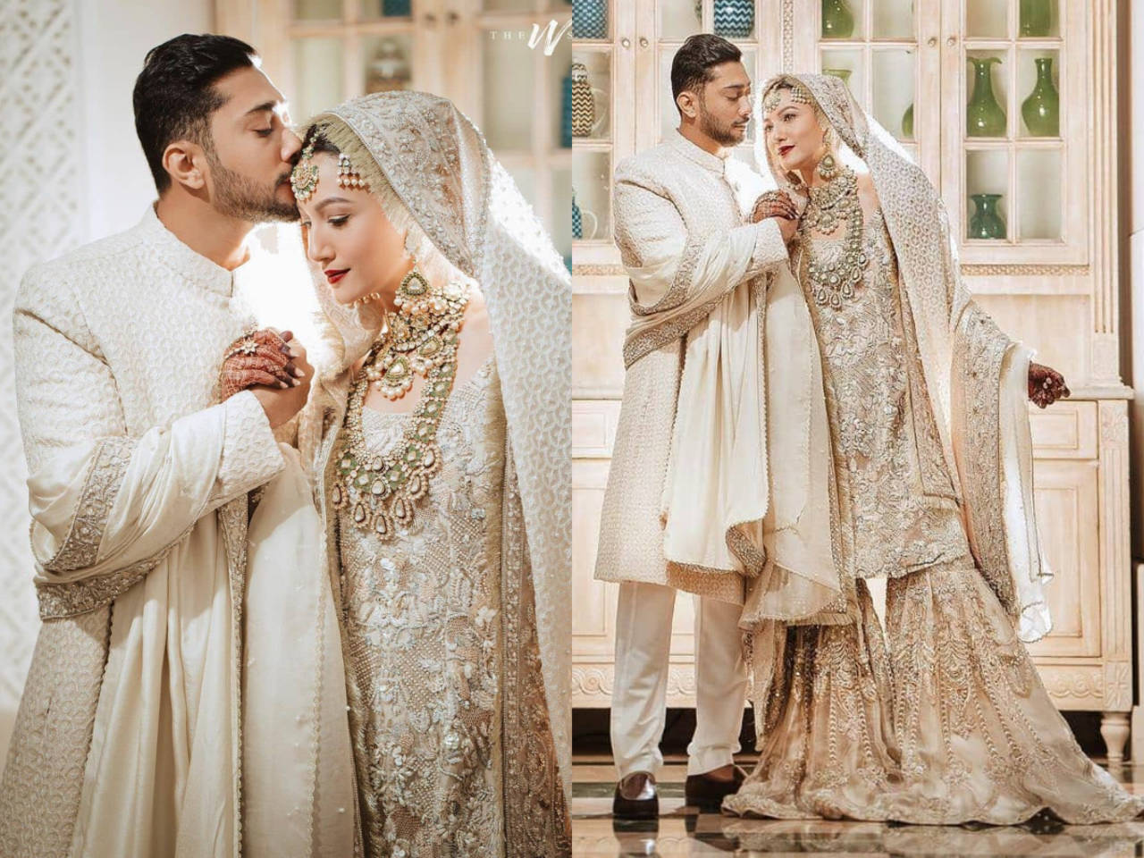 Gauahar Khan wore the most gorgeous Pakistani white gold sharara ...