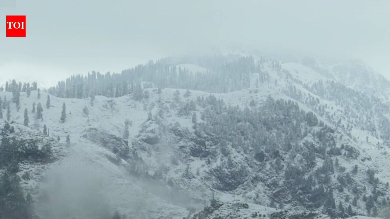Pir Panjal mountain range receives heavy snowfall, roads blocked