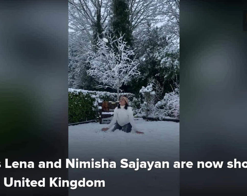 
Nimisha Sajayan and Lena enjoy snow at Birmingham
