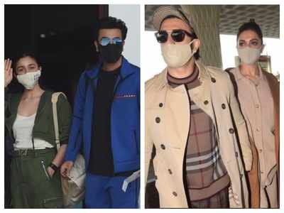 Ranbir Kapoor and Alia Bhatt clicked on their arrival to the city