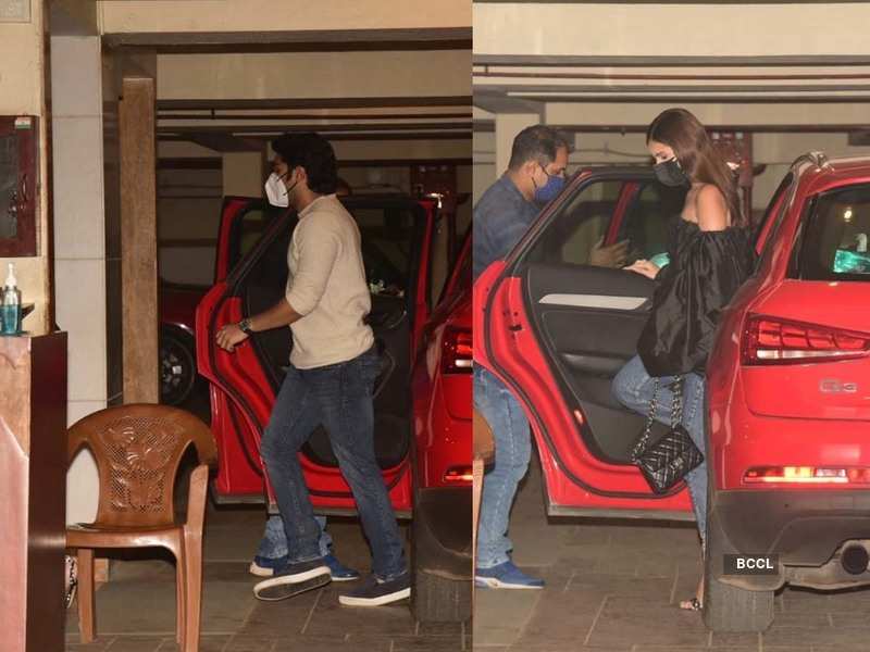 Photos: Tara Sutaria and Aadar Jain arrive at Kareena Kapoor Khan - Saif Ali Khan's residence