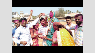 Prohibitory orders fail to dampen victory celebrations in Hubballi